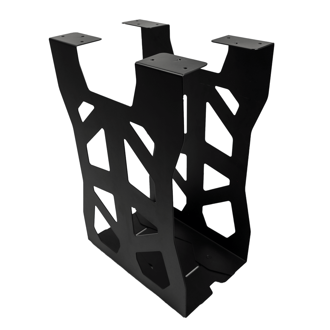 Create more space on your gaming desk with the LeetDesk PC Holder for gaming rigs