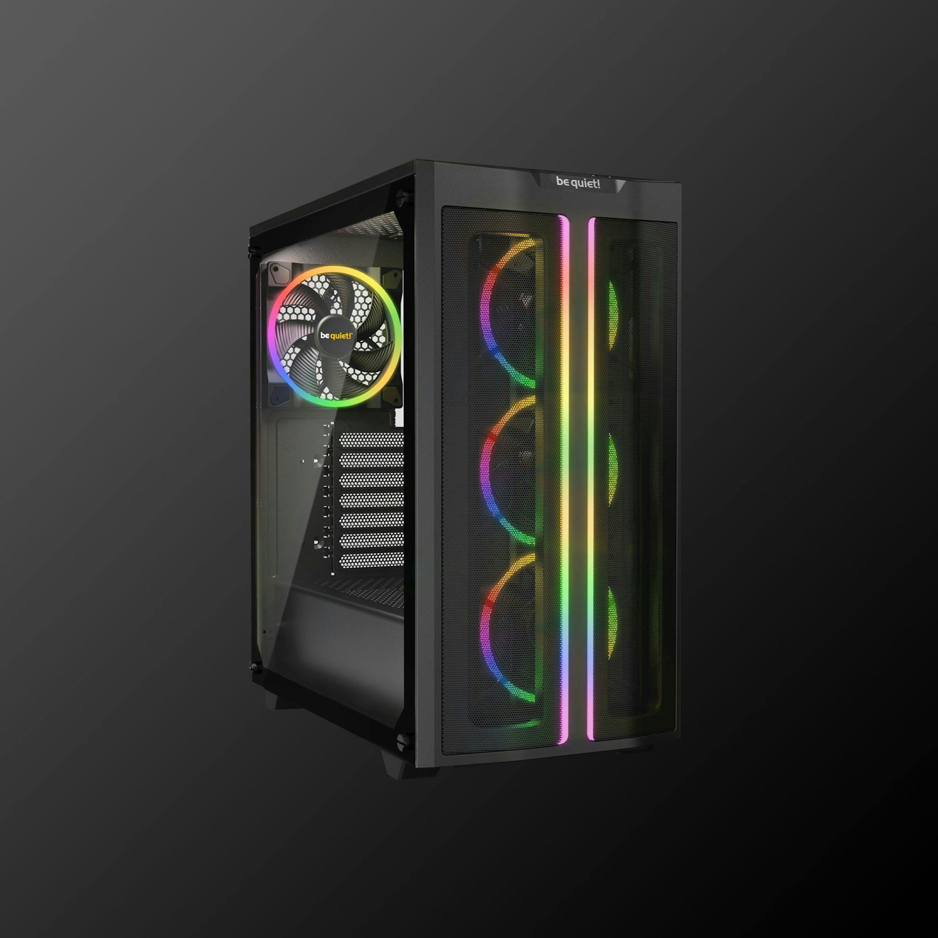Ein schlichtes beQuiet PC Case mit RGB Elementen. 