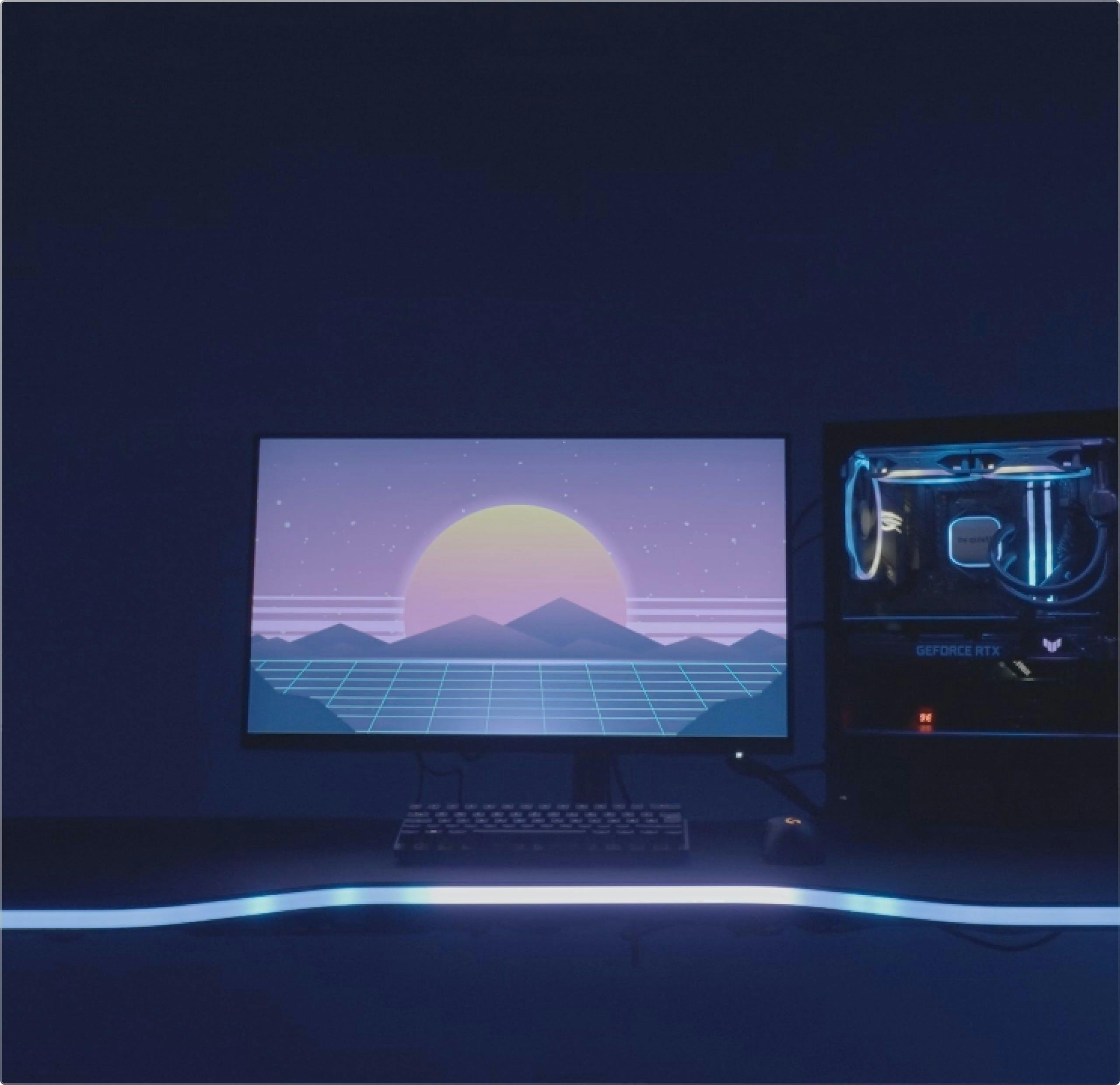 Zsynchronizuj oświetlenie LED stołu gamingowego LeetDesk Aura ze sprzętem do gier