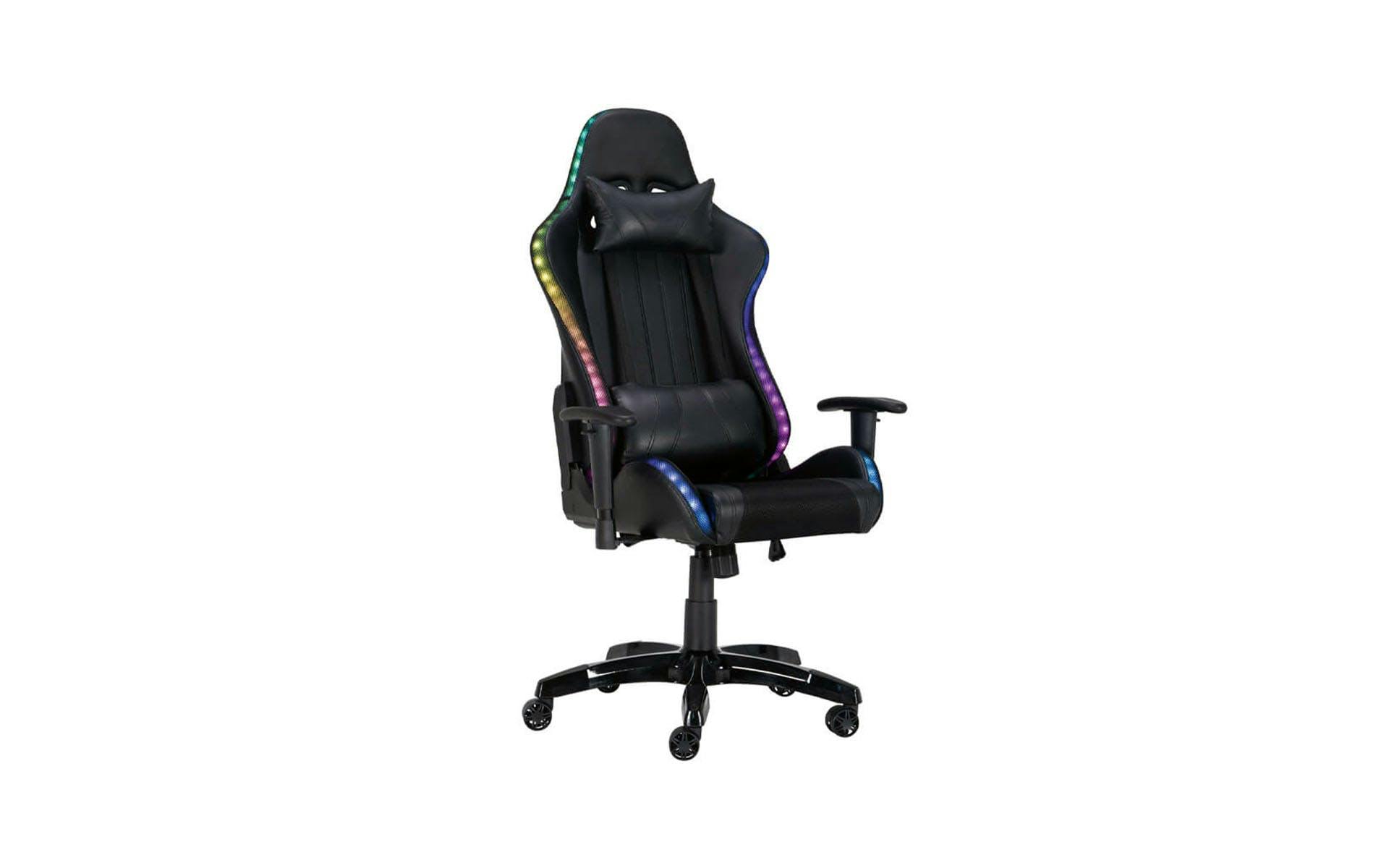 RGB LED Gaming Stuhl in schwarz
