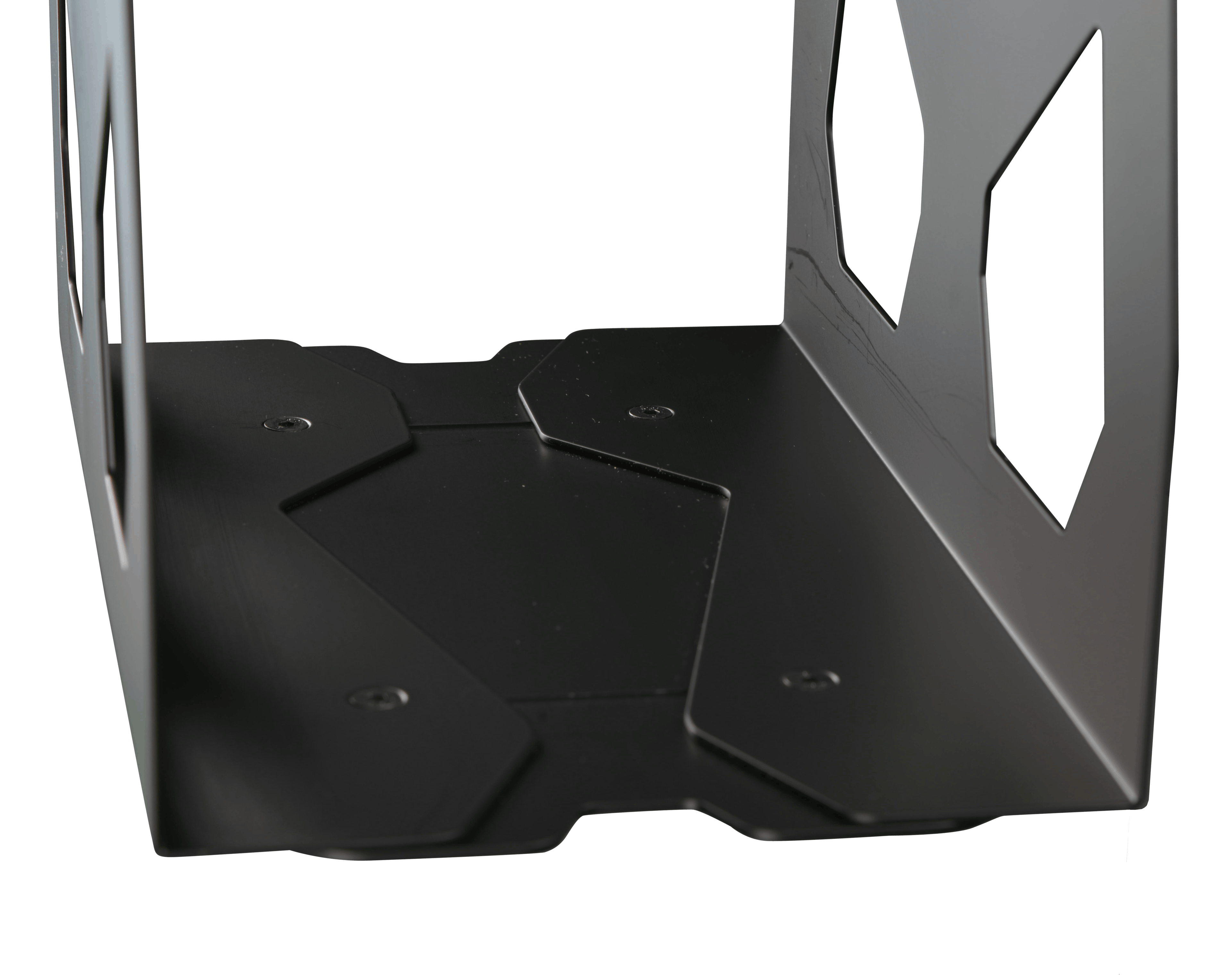 LeetDesk's computer mount adjusts in width to support different gaming PCs.