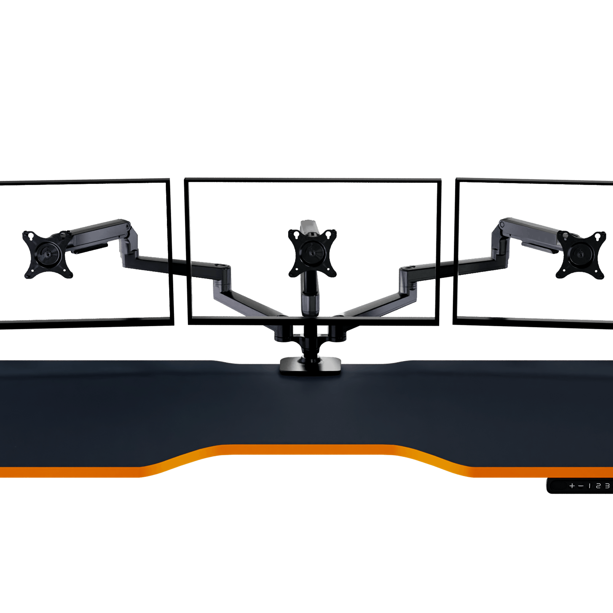 Build your triple monitor setup with the LeetDesk triple monitor arm