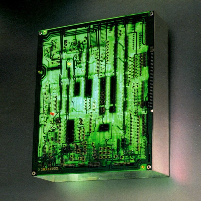 This old motherboard was turned into an atmospheric lamp | Credit: pinterest.com