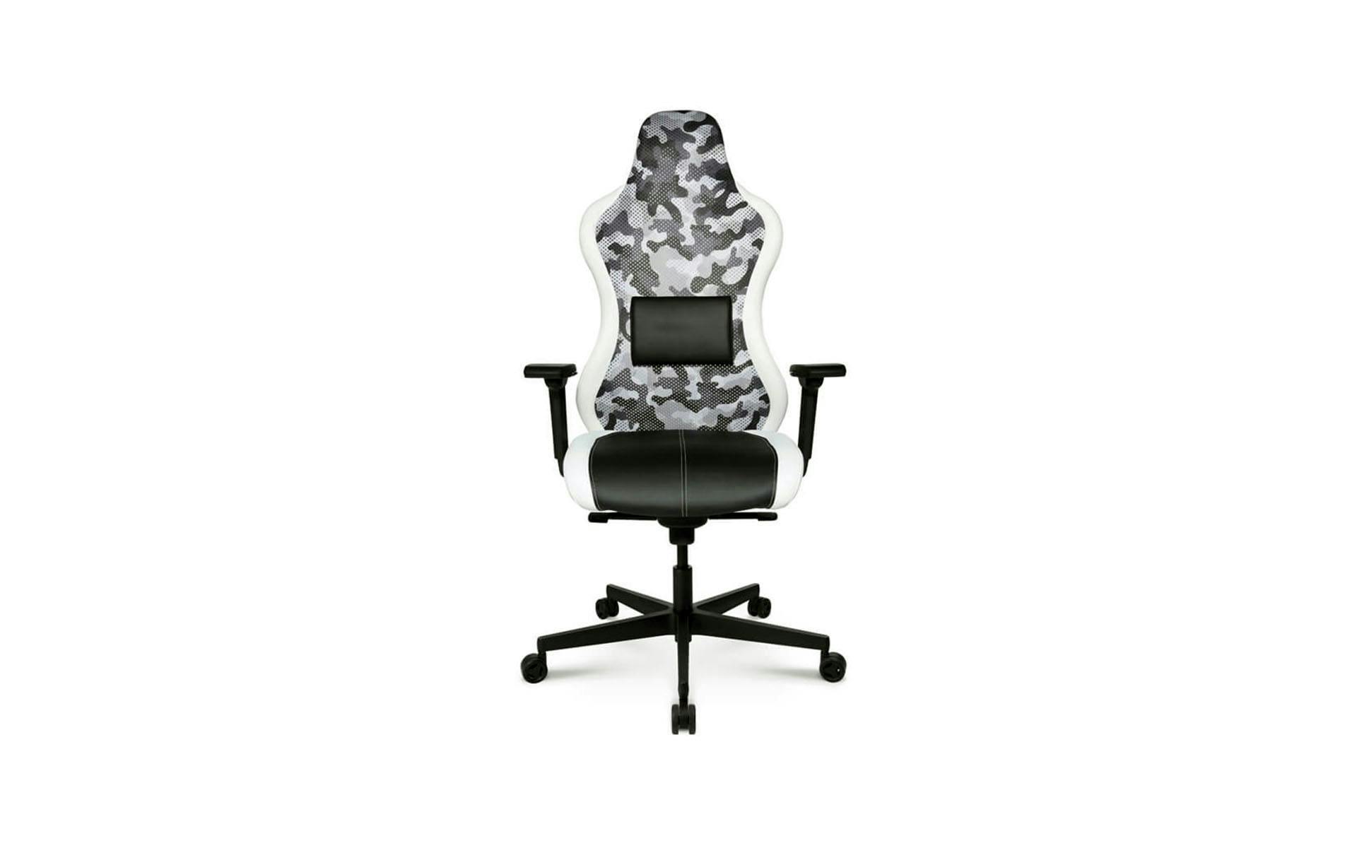 Slim gamer chair in a camouflage design