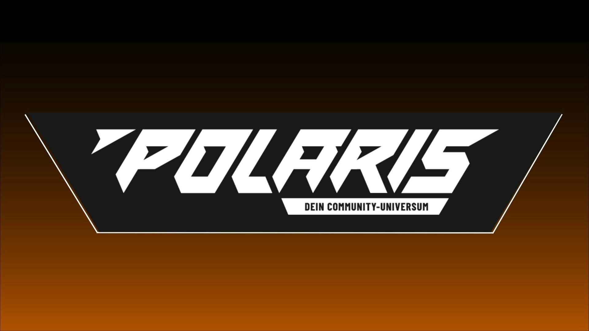 Das Logo der Polaris Convention auf orange-schwarzem Hintergrund
