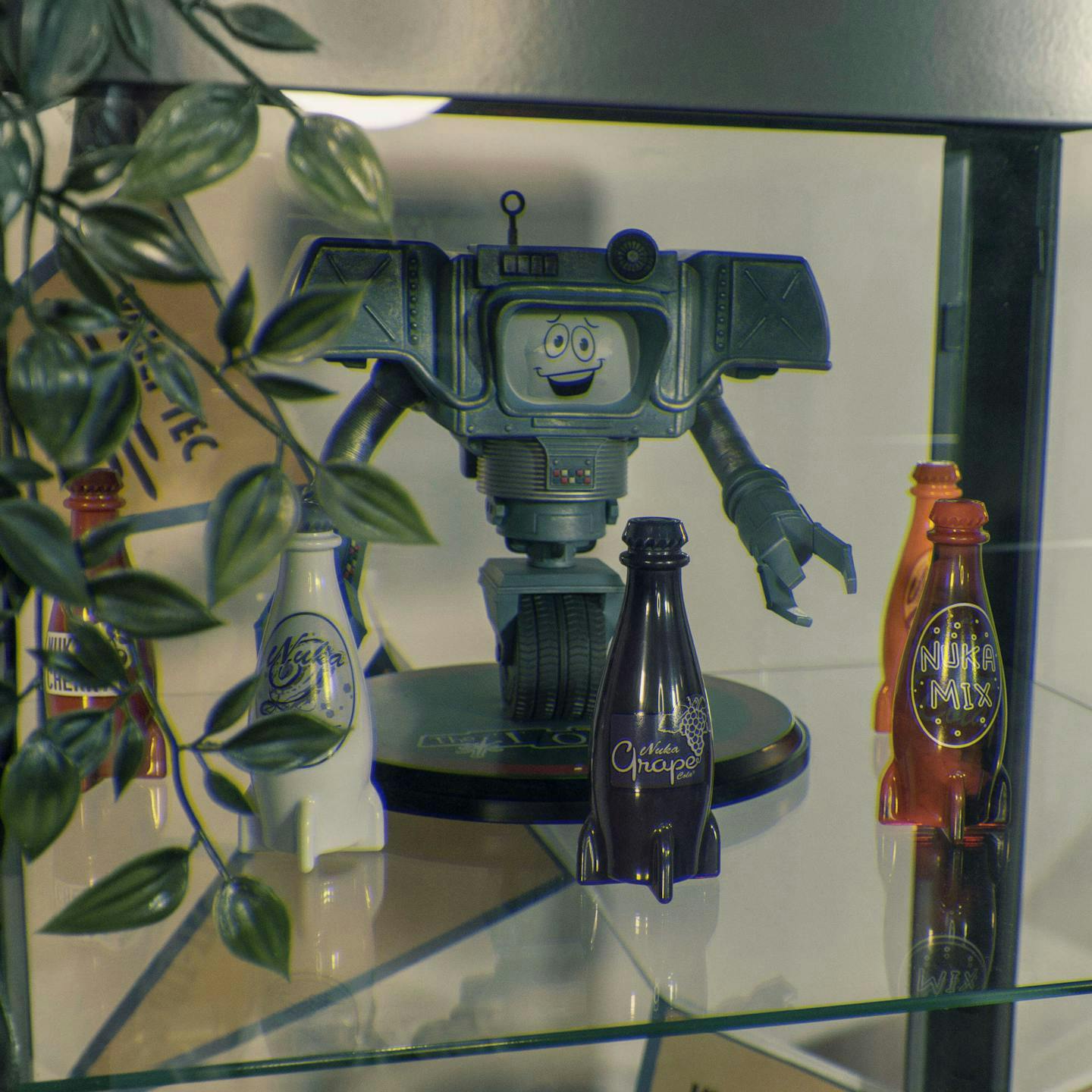 Gaming setup decor for Fallout with Securitron robot