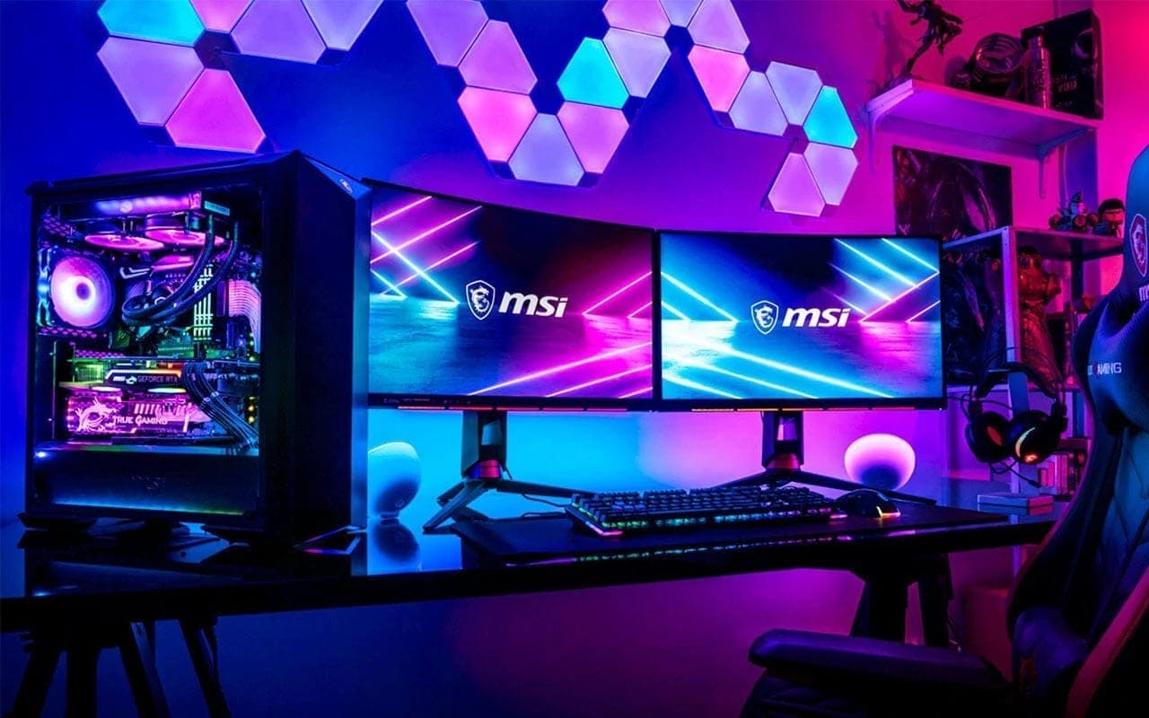 Gaming room with LED RGB 