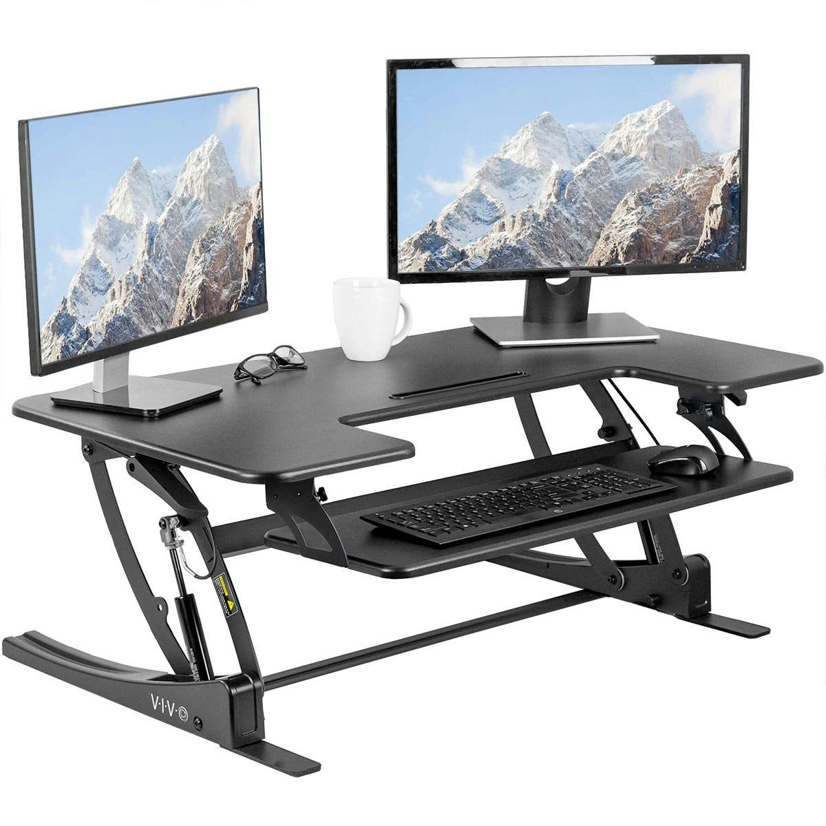 Desk raiser for the proper sitting posture