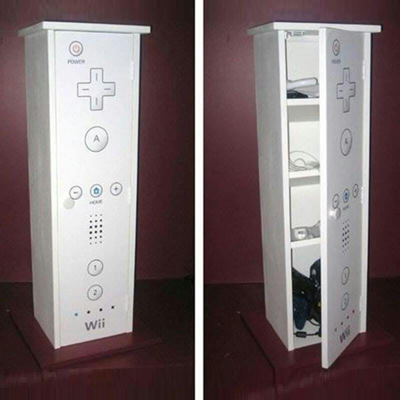 A cabinet in the style of a Wii controller | Credit: pinterest.com